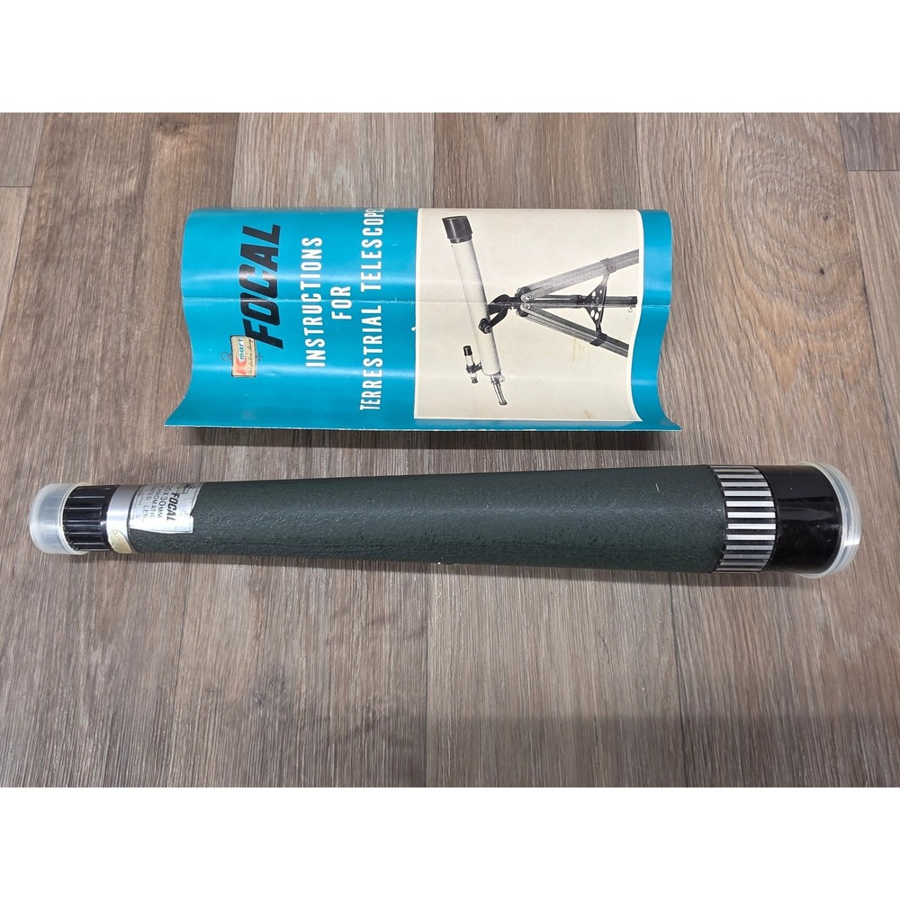 Vintage Focal Hand Telescope 20x30mm Japan Kresge Spotting Scope w/ Box Manual